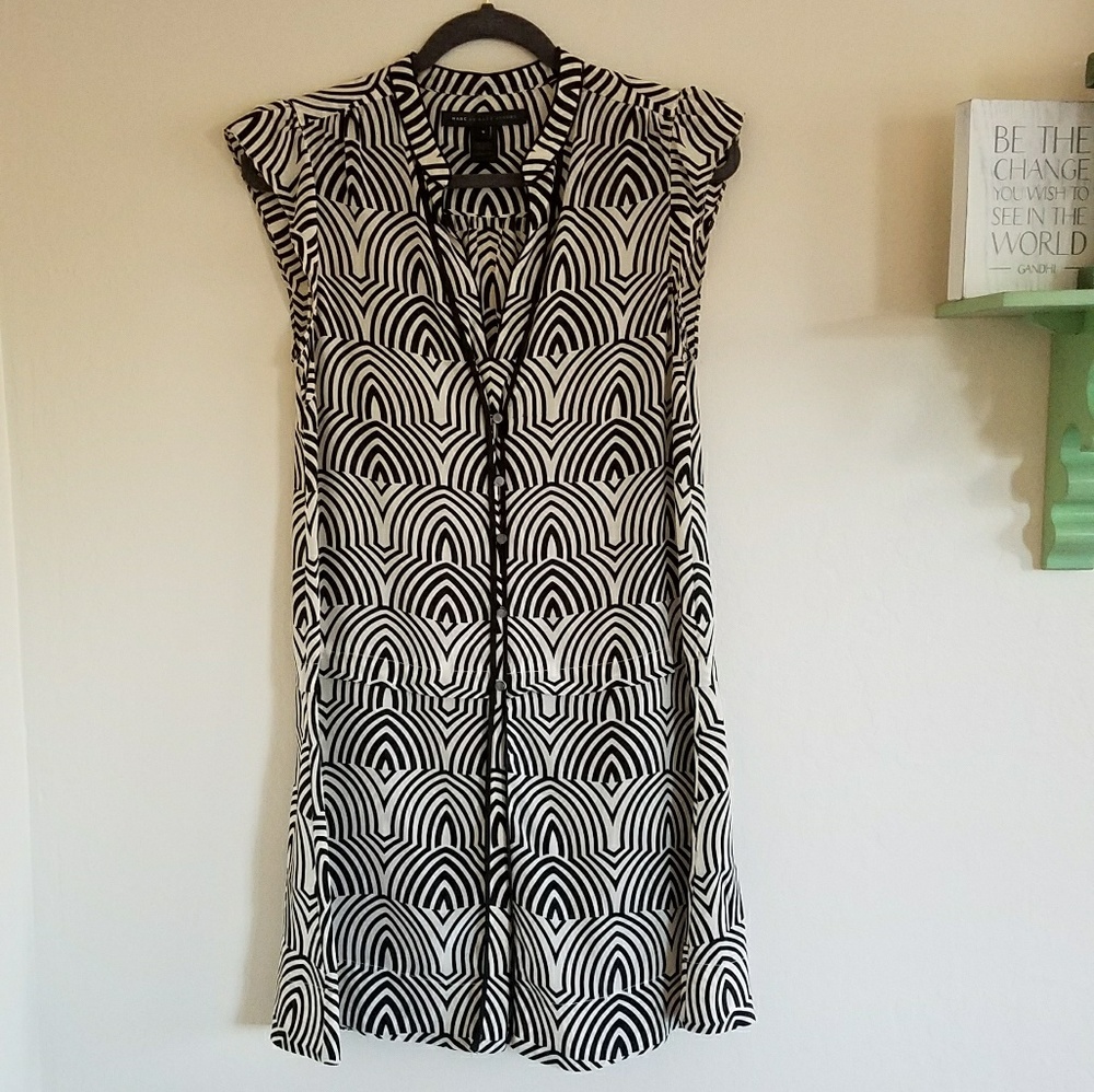 Marc by Marc Jacobs Silk Graphic Print Dress